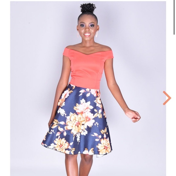 FE Forever Two-Toned Off Shoulder Cocktail Party Dress size Large - Picture 5 of 5